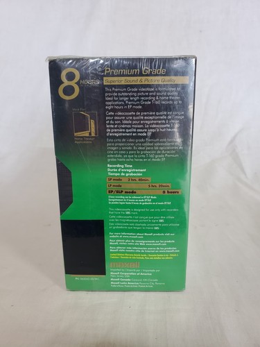 MAXELL Premium Grade Blank Tapes T-160 VHS Videotapes 10-Pack New Factory Sealed - Afbeelding 2 van 6