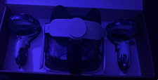 Meta Quest 2 Standalone VR Headset with 2 Controllers, White/Black/Blue