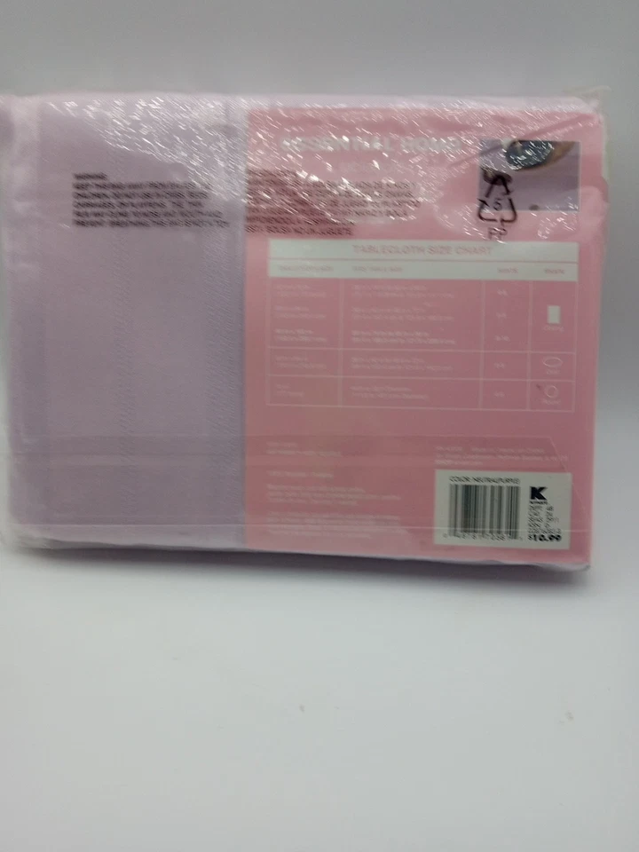 Lilac Purple Satin Stripe Tablecloth Rectangular 60" X 102" Essential Home - Image 4 of 4