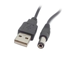 USB 2.0 A Type Male to 5.5 x 2.5mm DC 5V Power Plug Barrel Connector Charge C...