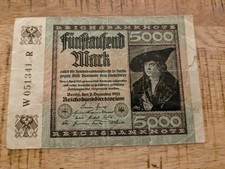 5000 Mark 1922 Reichsbanknote | Weimarer Republik | Inflation | 2. Dez. 1922