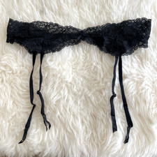 Victoria's Secret Black Lace Garter Belt Size M/L