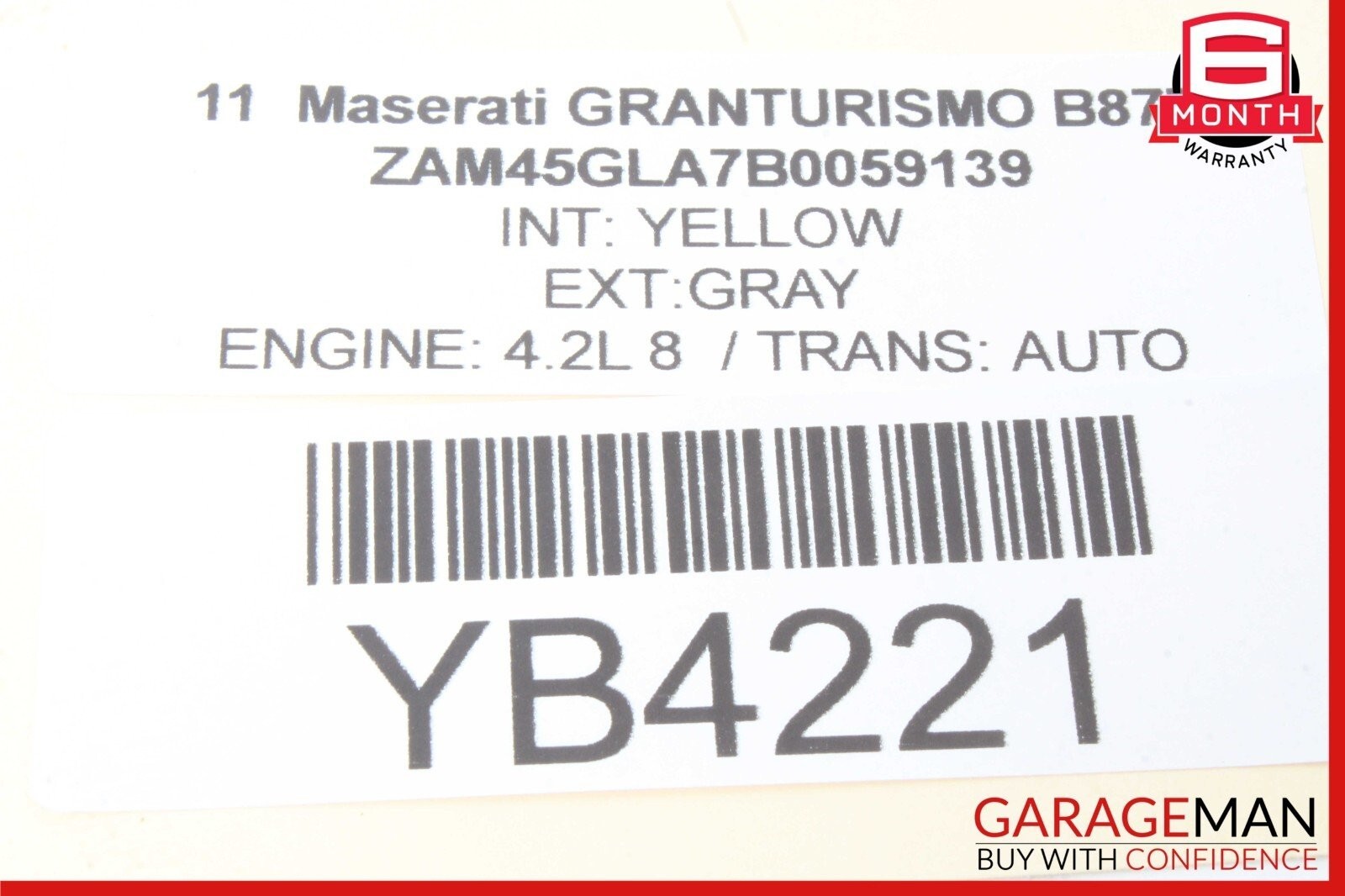 Maserati GranTurismo 2008-2019 Rear Right Interior rearview mirrors Set Black