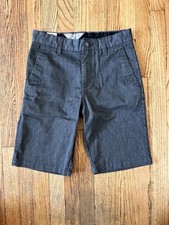 Volcom Boys Youth Shorts Chino Charcoal Gray Sz 10