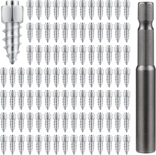 200Pcs Screw in Tire Studs, 4X12 Mm Wheel Tyre Studs for Winter Snow Tire Spikes