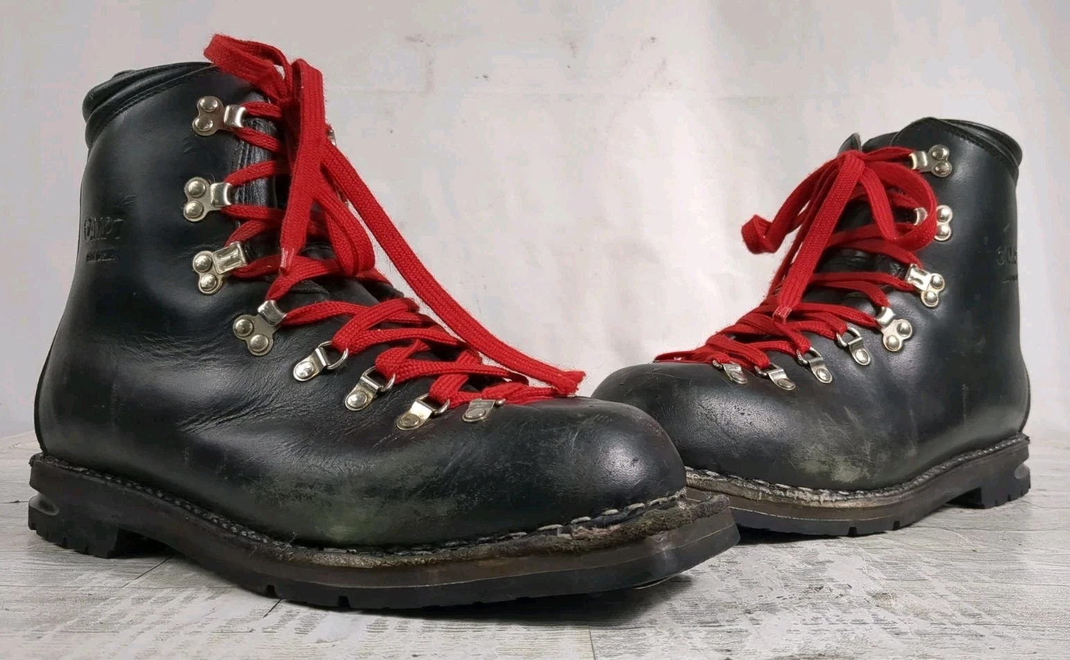 🥾 Vintage Gronell Italy Camp 7 Leather Hiking / Ski Boots Men's Size 11 🇮🇹