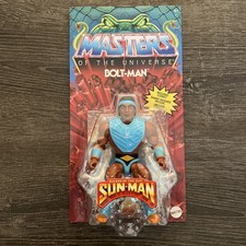 MASTERS OF THE UNIVERSE ORIGINS BOLT-MAN RULERS OF THE SUN-MAN  RARE AND VHTF