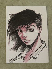 2022 Zeniscope Comics 1 Of 1 Grimm Universe Sketch Card Girl With Black Hair