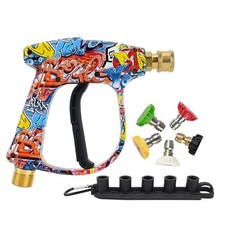 Pistola lavadora de alta potencia PSI M22-14m, boquilla de pulverización ajustable, liberación rápida,