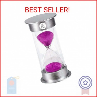 SuLiao Sand Timer, 30 Min Hourglass, Large Purple Sand Clock, Unbreakable Plasti