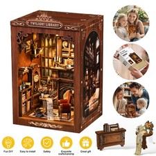 194Pcs Dollhouse Kit Book Nook Kit Dollhouse Booknook Miniature DIY for Adults
