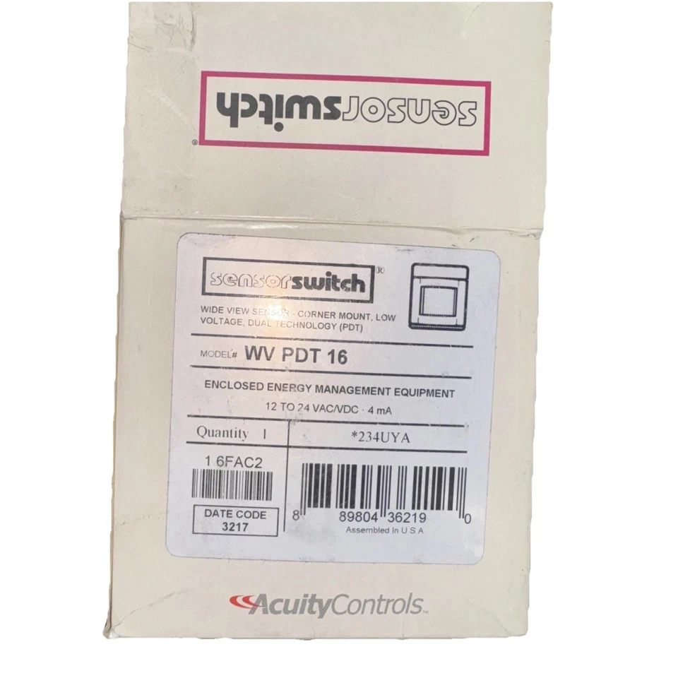 NEW ACUITY Controls WV PDT 16 WIDE VIEW SENSOR Corner Low Voltage 12-24VAC White - Image 3 of 4