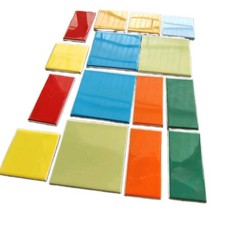 Bright and Colorful, New Ceramic Tiles Assortment. Mosaic Artist Downsizing.