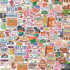100PCS Motivational Stickers, Inspirational Words Sticker for Adults Colorful