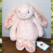 Jelly cat Birthday Medium Blossom Blush Bunny 'Cherry' Plush Toy NWT Dust Bag