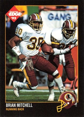 Brian Mitchell 1992 Collector's Edge #173 Washington Redskins
