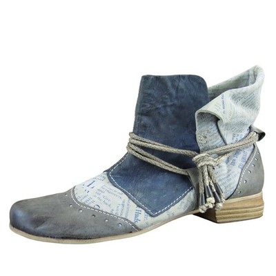 Charme Women's  Ankle Boots Gray Leather Sz 39 Medium  Used 2025