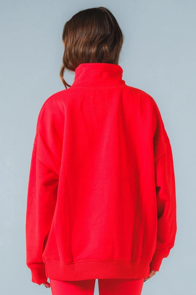 Talla S/M Acta Halle Sandberg Essential Cuello Simulado Rojo Caliente Pata de Gallo NUEVA PREVENTA Foto 3 de 4