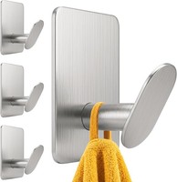 Handtuchhalter Ohne Bohren 4Er Set Klebehaken Edelstahl Silber Badezimmer