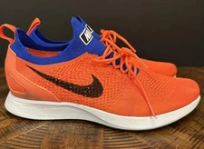 Nike Flyknit Racer Running Shoes Bright Orange Blue Black Men’s 9 / Women’s 10.5