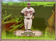 2025 Topps Stadium Club #98 Grayson Rodriguez SP Lime Green Parallel Orioles