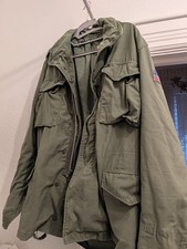 Vintage 1969 M-65 Field Jacket Small Vietnam War OG-107 Silver Zipper M65 Coat