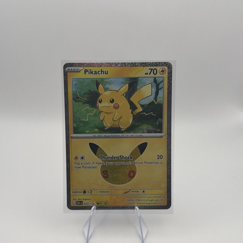 Pokemon TCG Pikachu 23/128 30th Celebration Pikachu Holo 1/30 NM