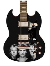 Sting Signed Autographed Photo Graphics Guitar ACOA ACOA
