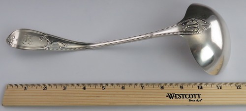 Antique 19th Century American Coin Silver Florentine Pattern Soup/Punch Ladle - Picture 7 of 7