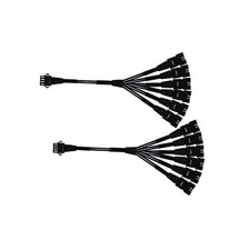 2pc 6 Way Splitter Y Cable for Use with 5050 LED SMD RGB NEON Accent Kits for