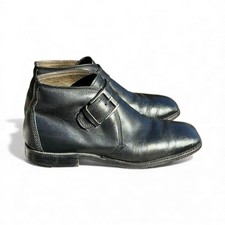 VTG Nettleton Men  s Boots Brava Chukkas Black Side Buckle Size 8.5 Rockabilly