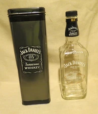 Jack Daniel's Old No. 7 Angelo Lucchesi 90th Birthday Bottle & Tin Box /Tag