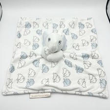 Blankets  Beyond Elephant Baby Lovey Blue White Plush Security Blanket Animal