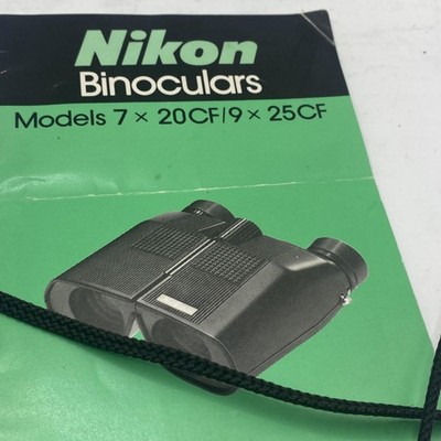 Nicon 年代物 F2 7426497 Nikon 7x20 CF Compact Binoculars 7.1° Black Japan W/ Neck Strap