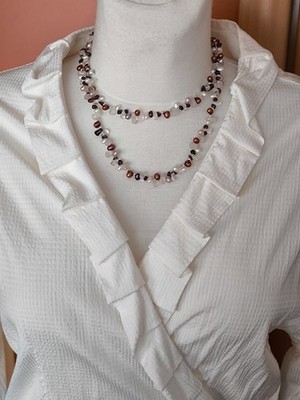 Hübsche Wickelbluse von ZEP-ZEP Gr. 3 (ca. 42) creme ~ TOP