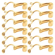 100Pcs Golden Copper Clip on Earring Backs for Non Pierced Ears DIY Jewelry