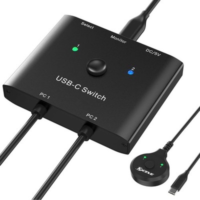 USB C Switch,USB C Switcher 2 Computers,Type C KVM Switch 8K60Hz 4K120Hz Vide...