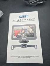 AMTIFO 4.3” Baby Car Mirror Monitor –  HD with Night Vision, 150° Camera