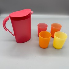 Tupperware Toys Impressions MINI Child Play Pitcher Tumbler  Multi Color Cups