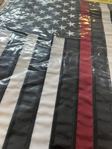 Red Line Firefighters Garden Flag Embroidered Evergreen Flag - 第 3/5 張圖片