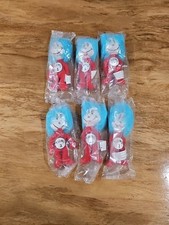 Dr Seuss Cat in the Hat Lot Of 6 Mini Plush Kellogg Cereal Toy Promo New Sealed