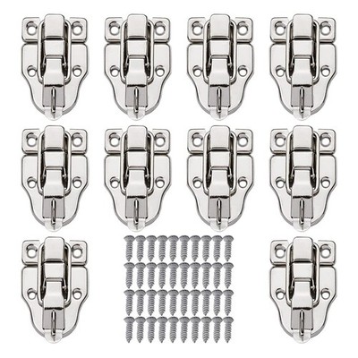 10PCS Metal Duckbilled Box Hasp Lock Toggle Latch Catch for Wooden Case Boxes...