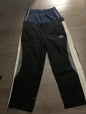 Balenciaga double waist cut up track pants
