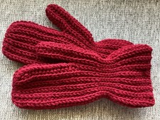 Hand Crocheted Mittens Size Sm Adult/Lg Child