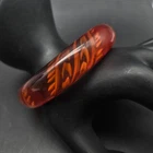 Reverse Carved Bakelite Bangle Bracelet Vintage Plastic Jewelry