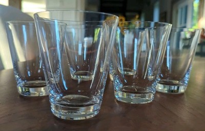 Set 6 Spiegelau Germany 4'' Short Juice Crystal Glasses Whiskey Rocks EUC