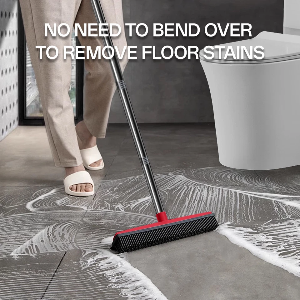 Pet Hair Removal Rubber Broom + Glove for Clothing, Couch, Carpet, Car Seat - Image 3 of 4