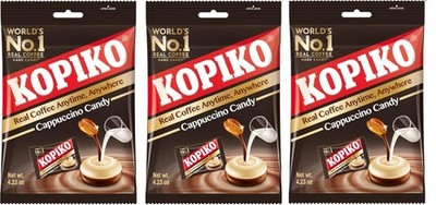 3 Packs Kopiko Cappuccino Candy 4.23 Oz Sweet Flavor