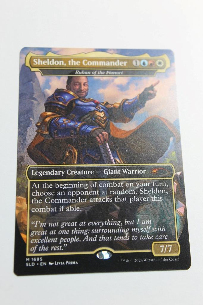 MTG Sheldon The Commander x1- Borderless-Sheldon's Spellbook-Near Mint