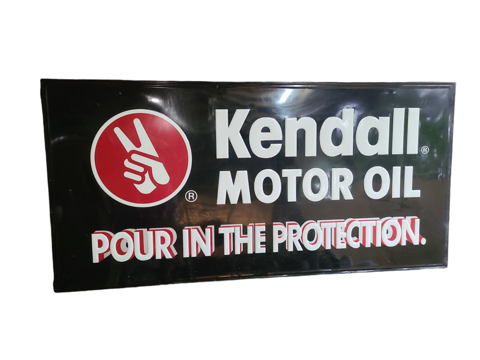 Large Kendall Motor Oil Pour In The Protection Sign